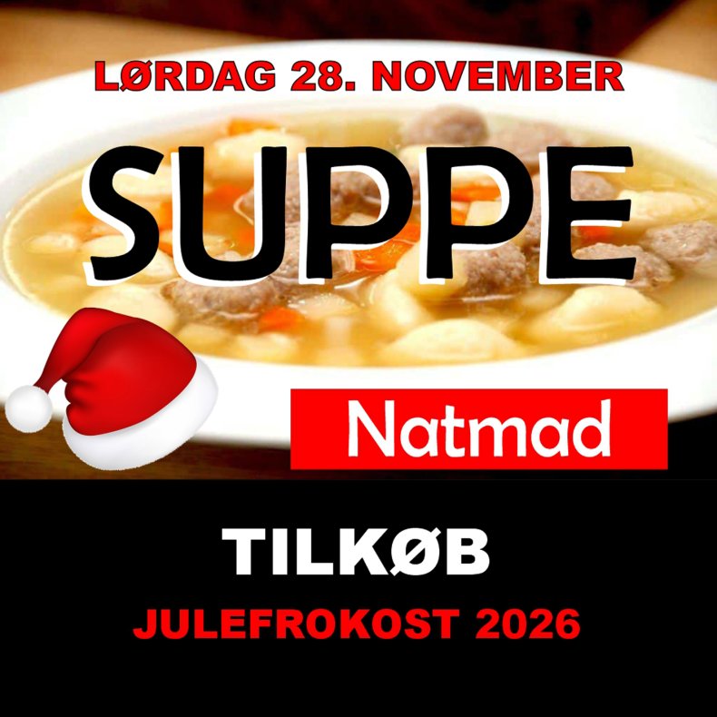 Natmad julefrokost: Suppe m br�d 